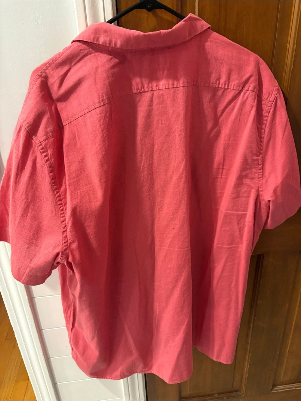 Banana Republic Men's Short-Sleeve Button-Down Shirt - Coral